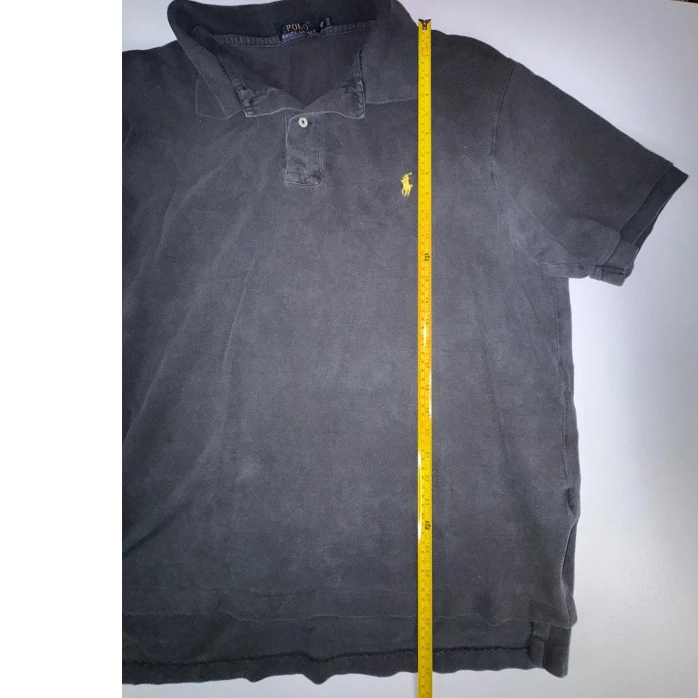 Polo Ralph Lauren Mens 2XB Big Black Short Sleeve Pique Pony Logo Polo Shirt